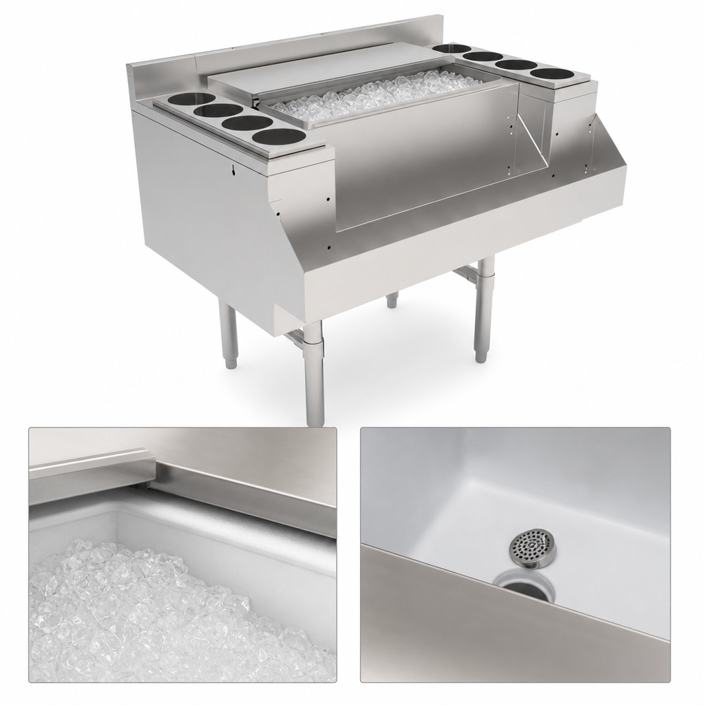 Insulated Ice Bin With Drain