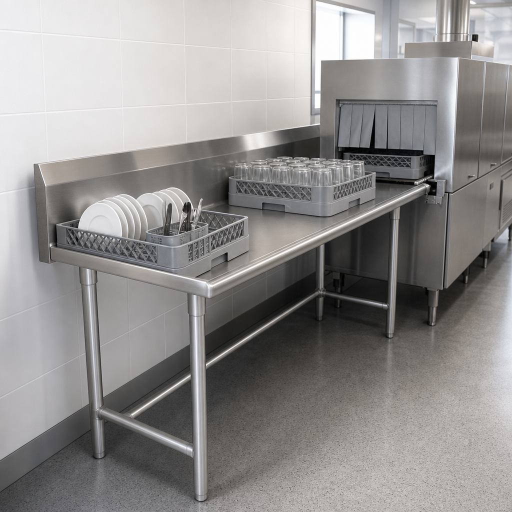 Straight Clean Dishtable Design