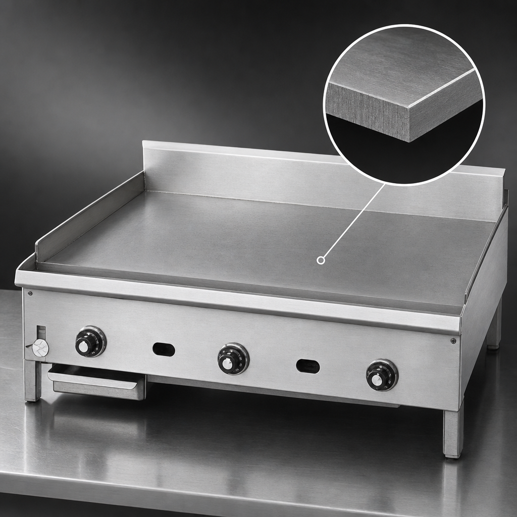 1-Inch Thick Steel Griddle Plate