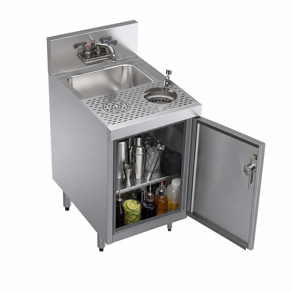 Cabinet Base with Locking Hinged Door
