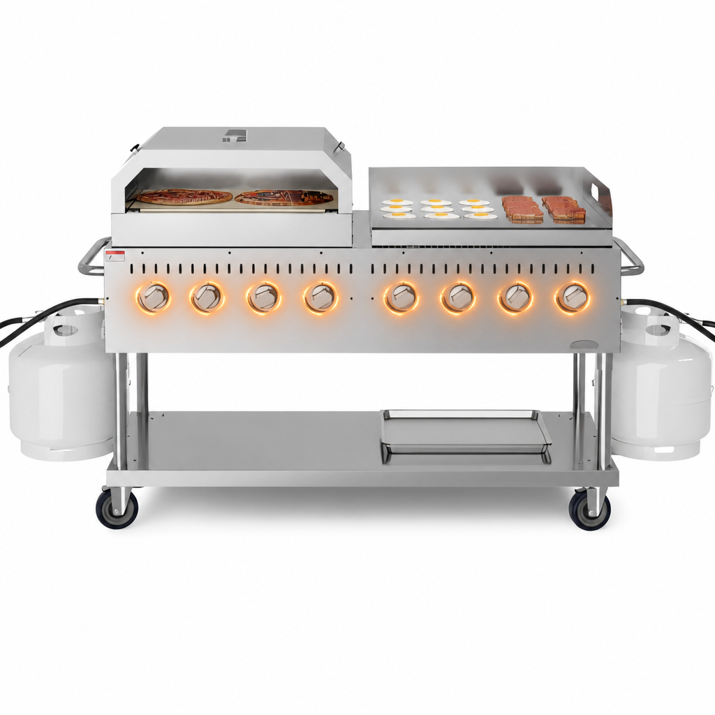 Eight High-Output Burners