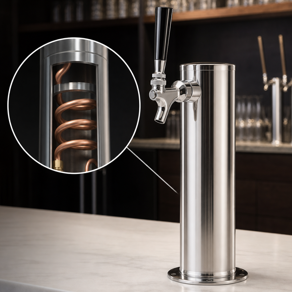 304 Stainless Steel Beer Contact and Copper Coolant Line