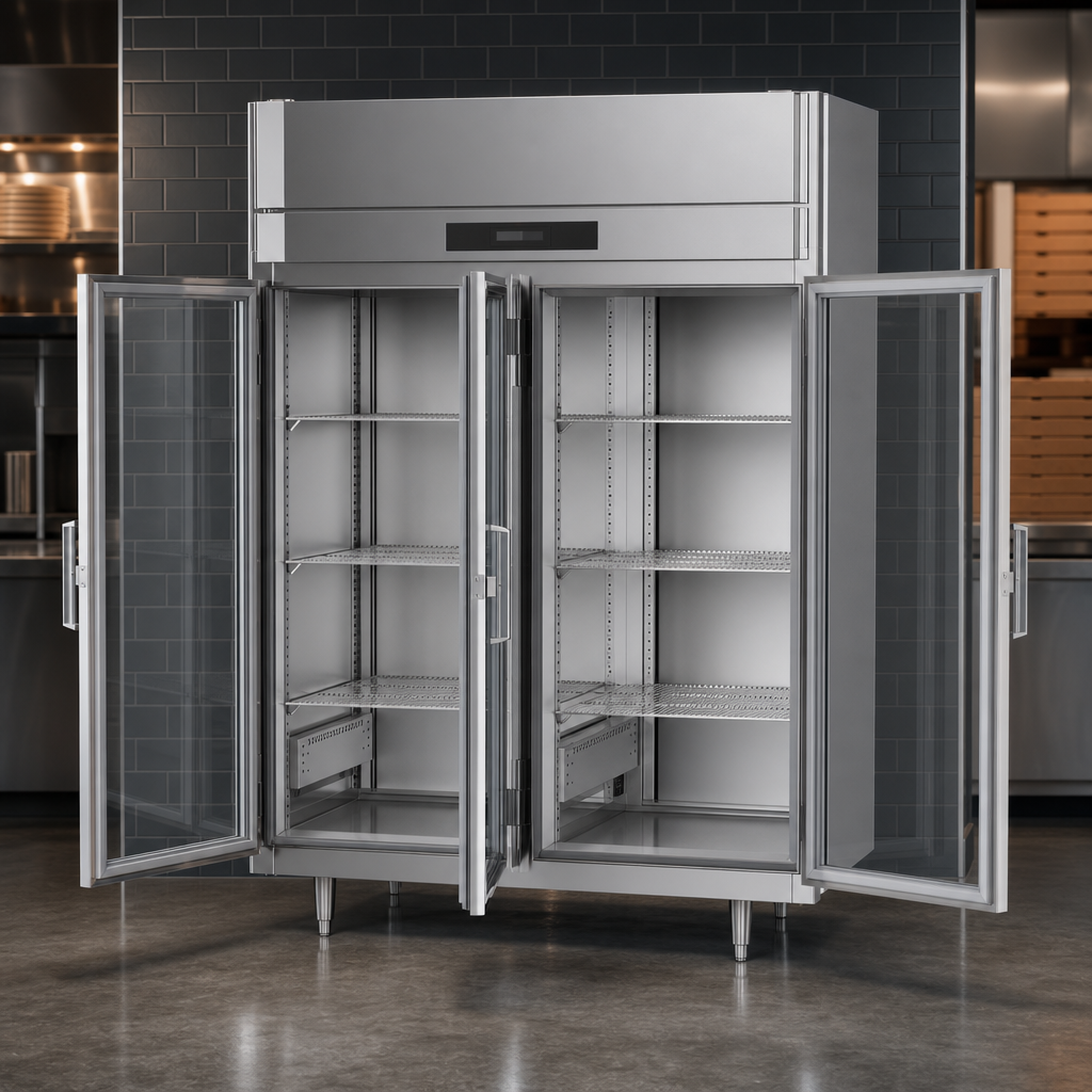 Four Hinged Glass Doors