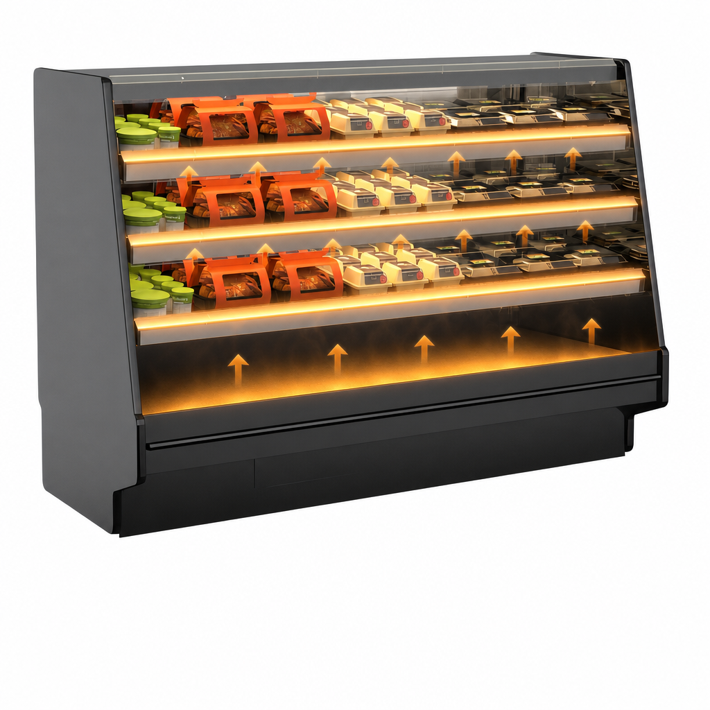 Heated Deck and Three Solid Heated Shelves