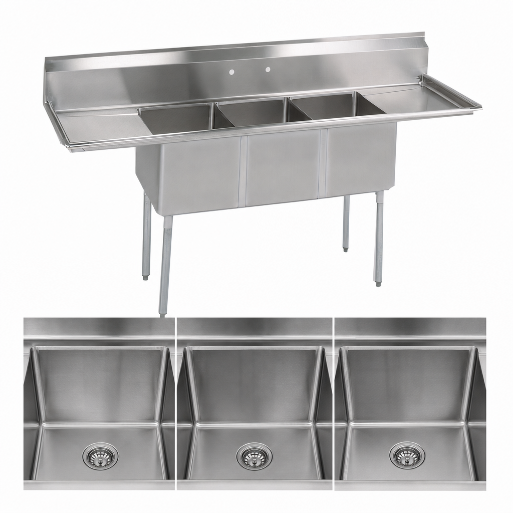 Three-Compartment Basin