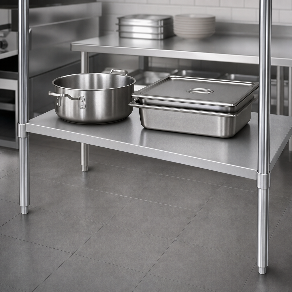 Solid Heavy Gauge Stainless Steel Shelf