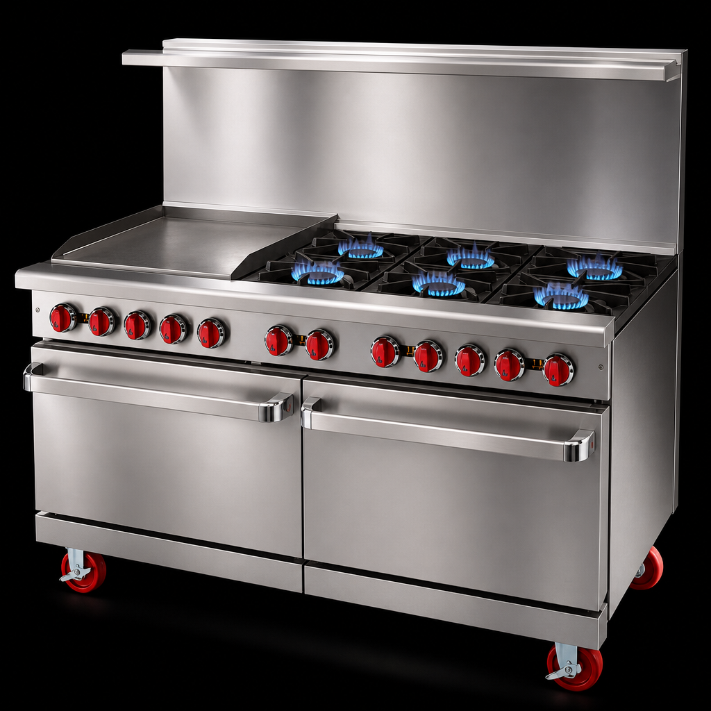 Six Open Burners