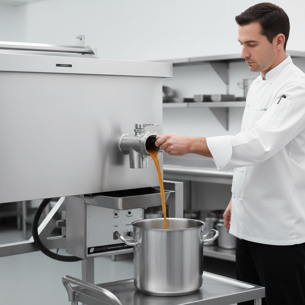 Effortlessly drain liquids and simplify cleanup with the skillet's convenient large capacity draw-off valve.