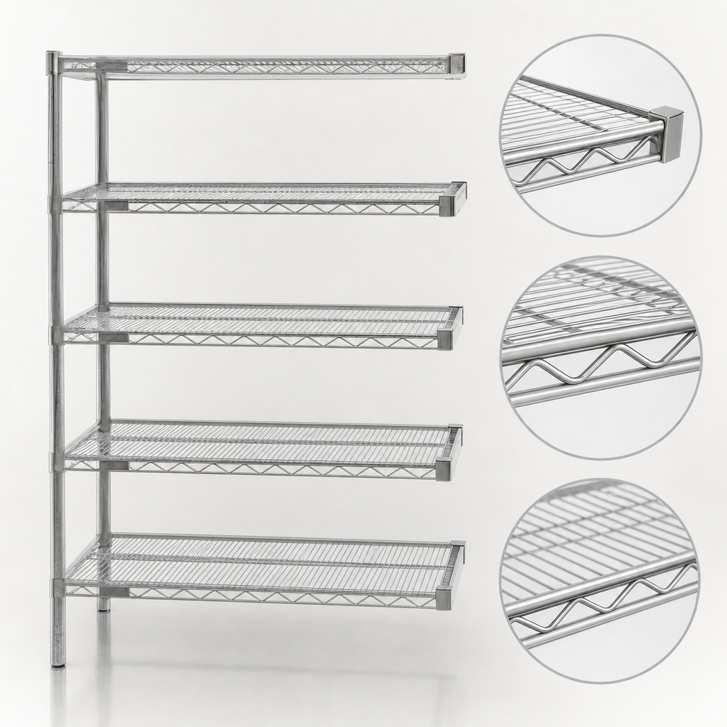 Patented QuadTruss Wire Shelves
