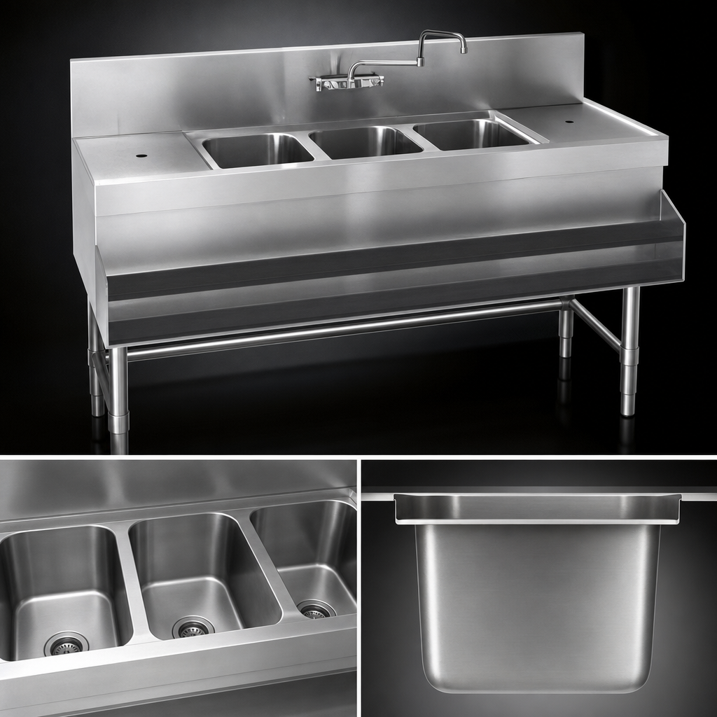 Three Sink Compartments