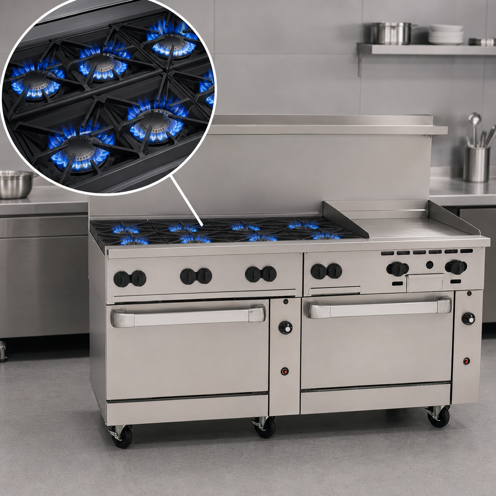 Eight Open Burners