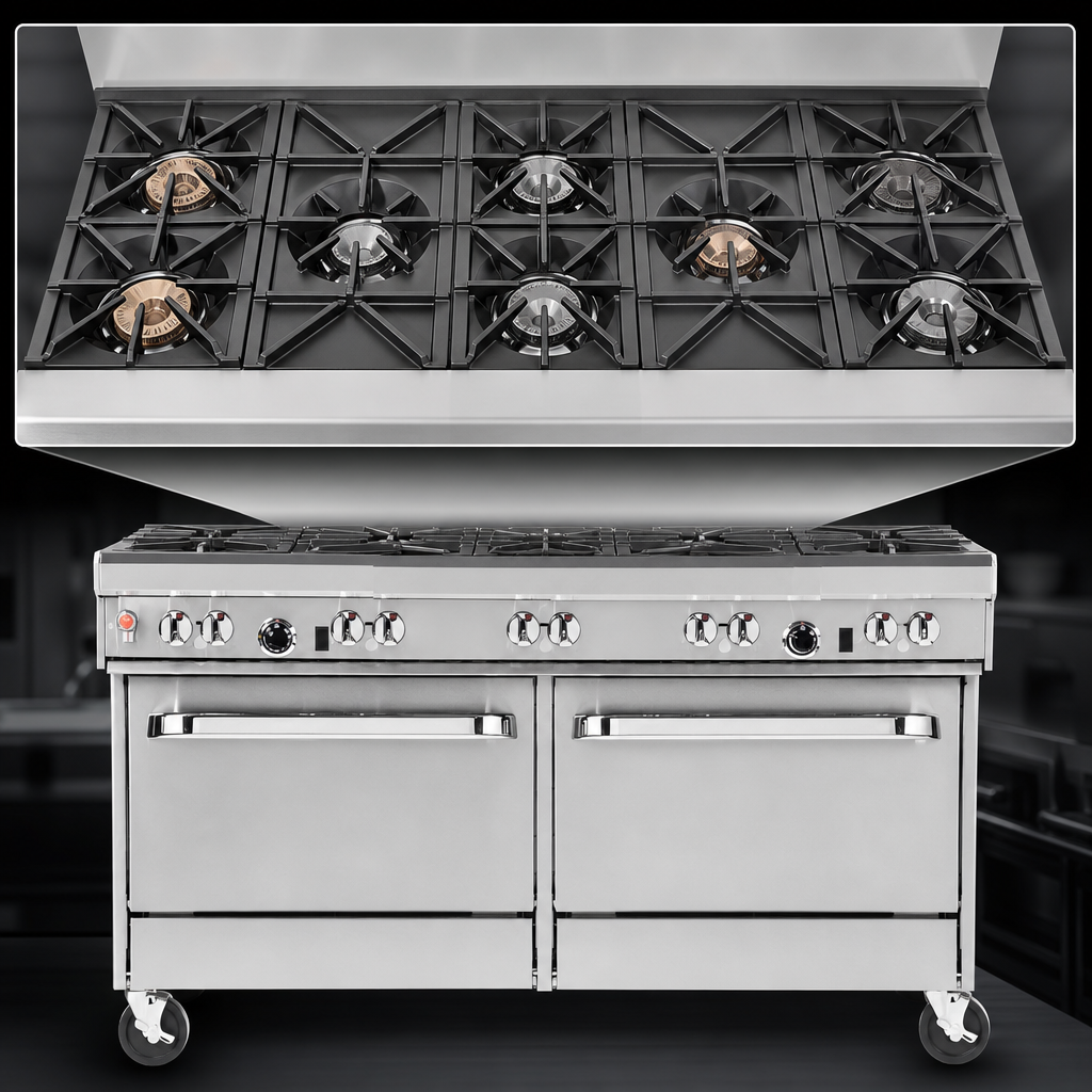 Nine Open Burners
