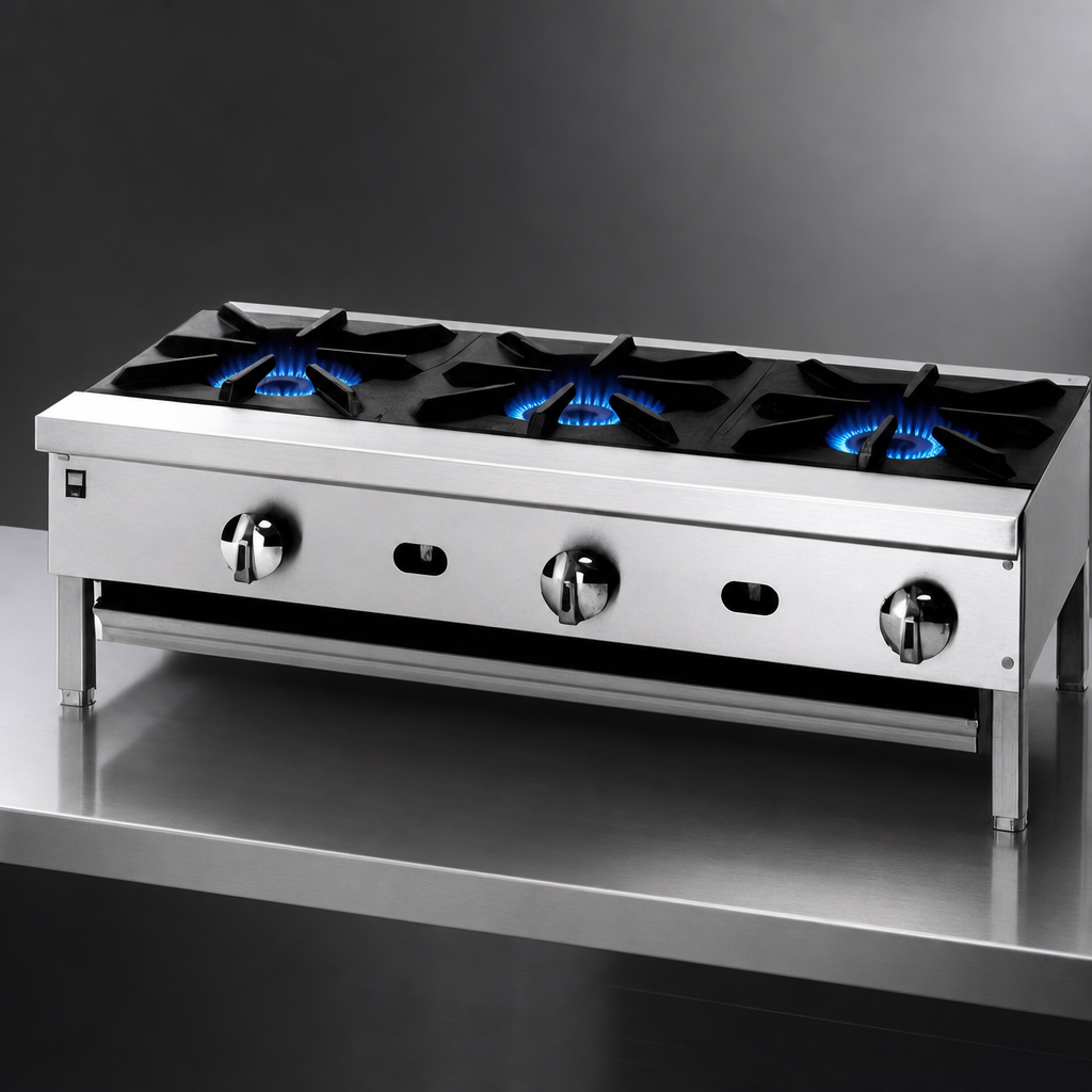 Three Open Burners