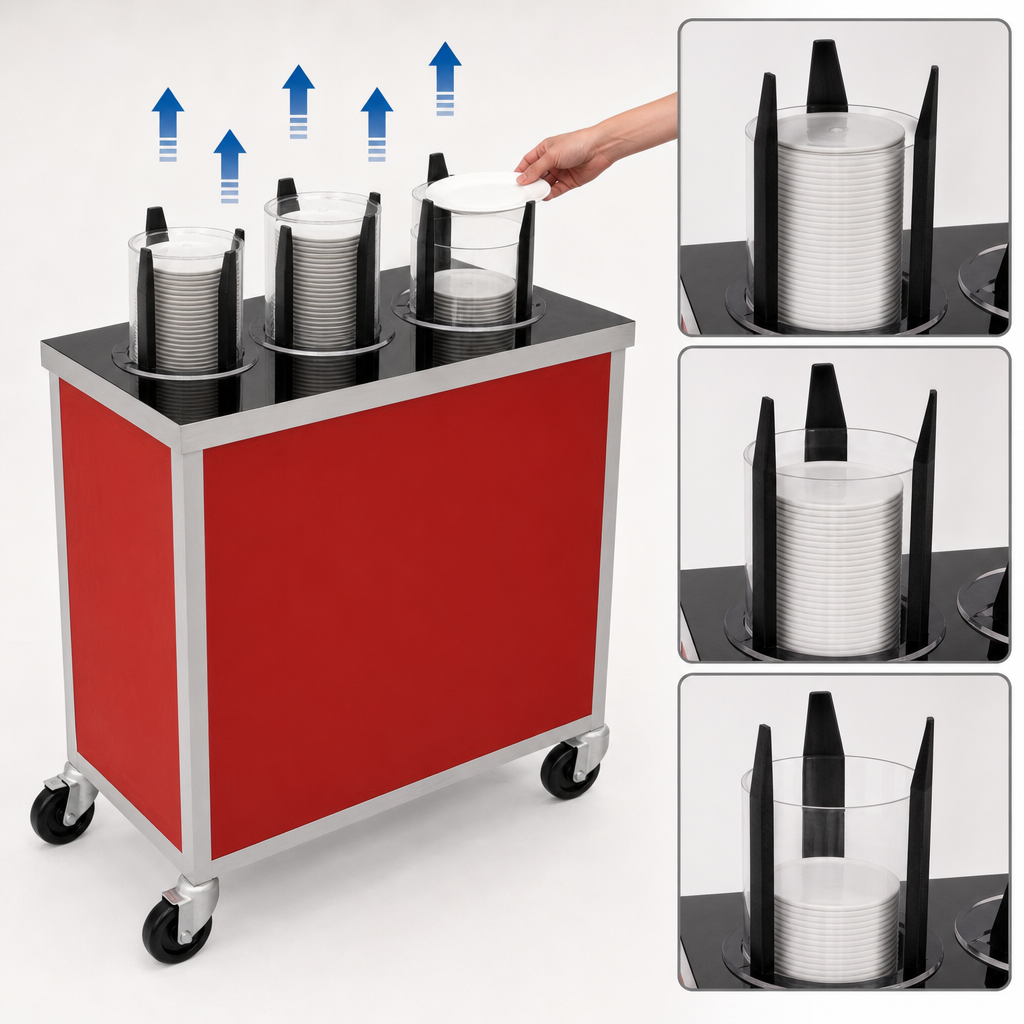 Self-Elevating Dispensing Tubes