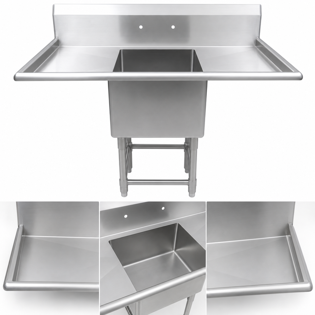 One Compartment with Dual Drainboards