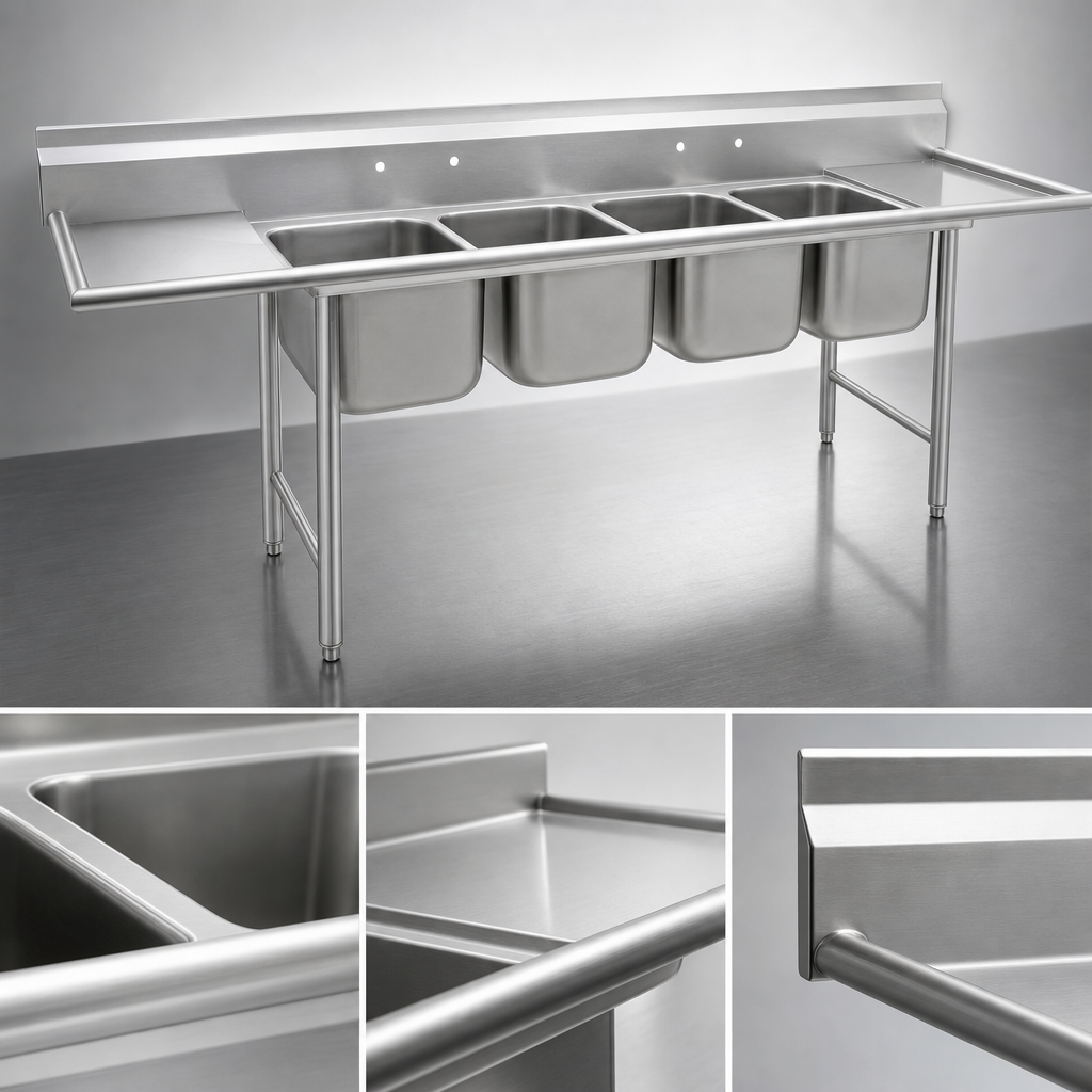 Heavy Gauge 304 Stainless Steel Construction
