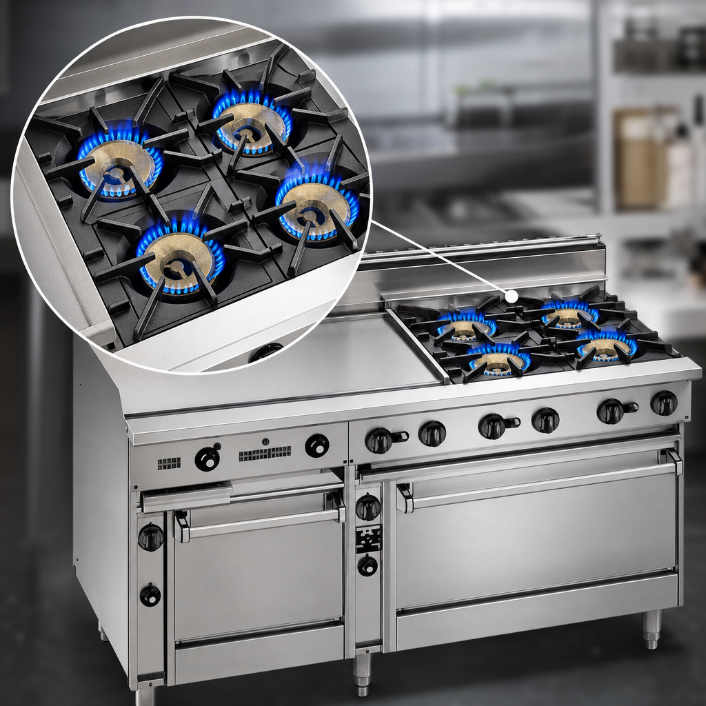 Four Open Burners