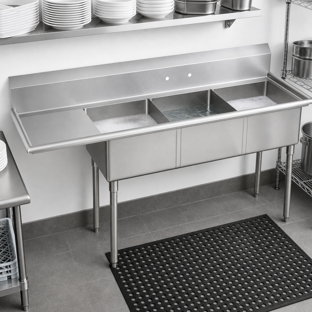 Three Compartment Sink