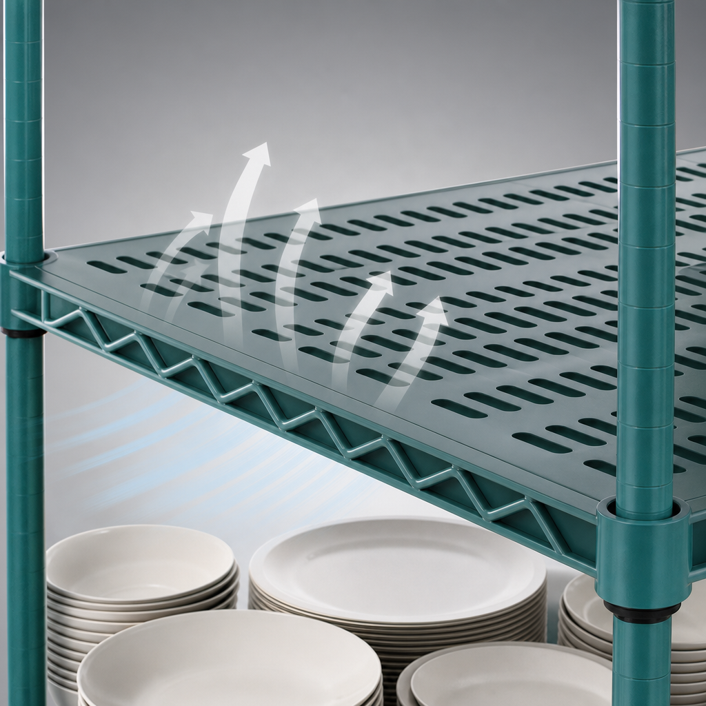 Louvered Shelf Surface