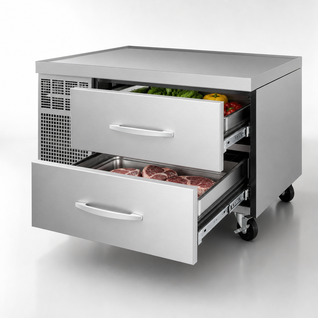 Two Stainless Steel Drawers