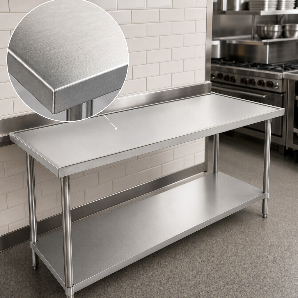 14-Gauge 304 Stainless Steel Top