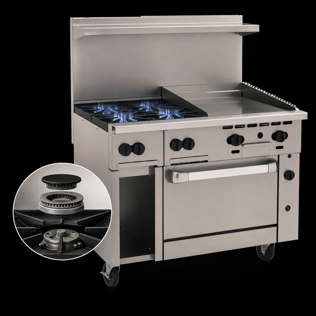 Four Open Burners