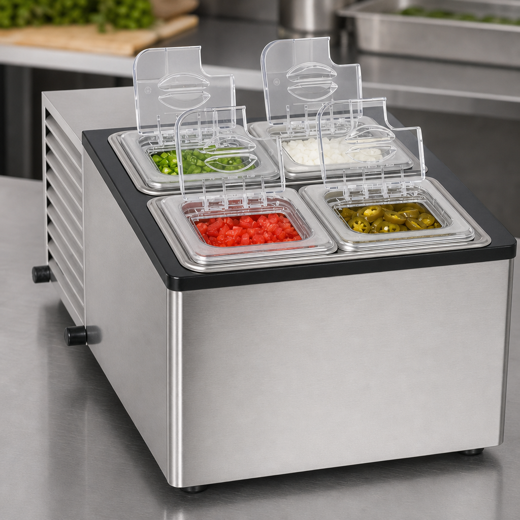 Four 1/6-Pan Capacity
