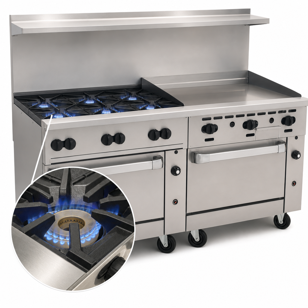 Six Open Burners
