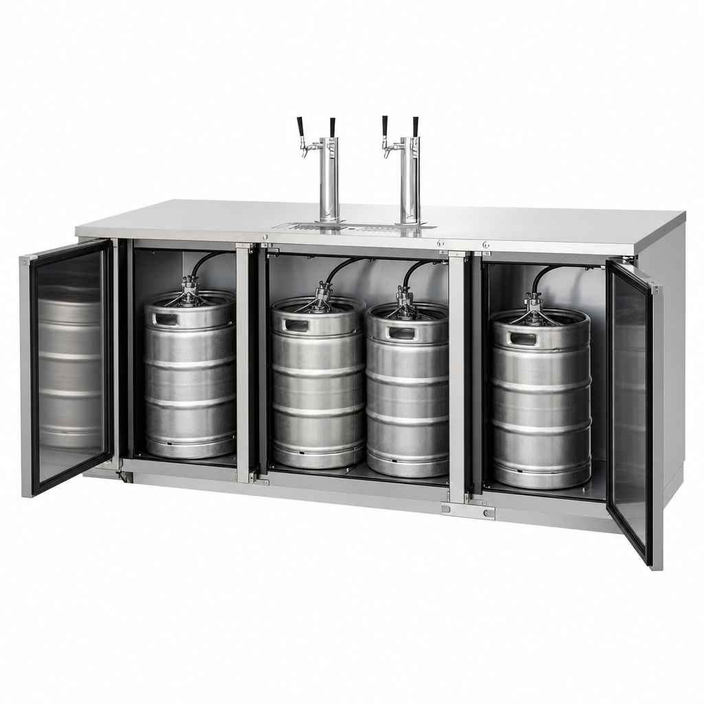 Four Half-Barrel Keg Capacity