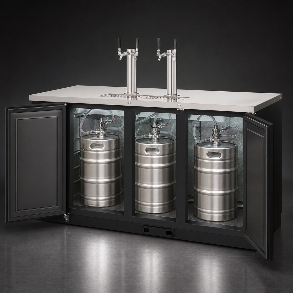 Three Half-Barrel Keg Capacity