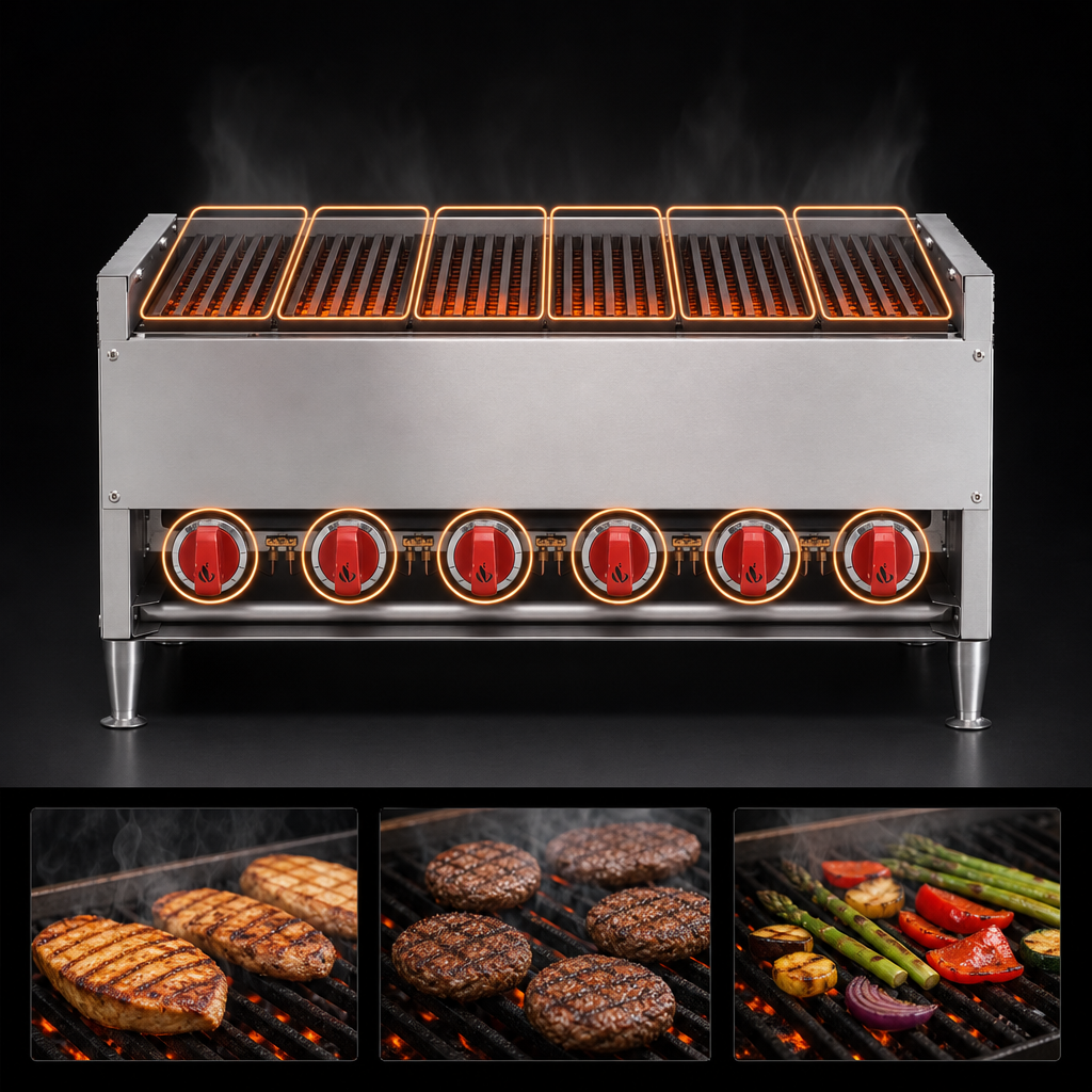 Six Individually Controlled Burners