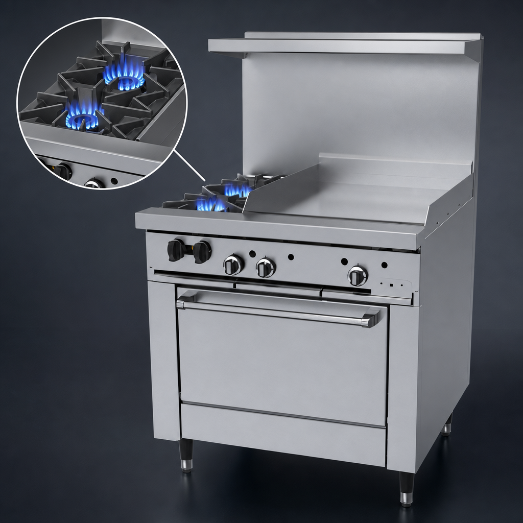 Two Open Burners