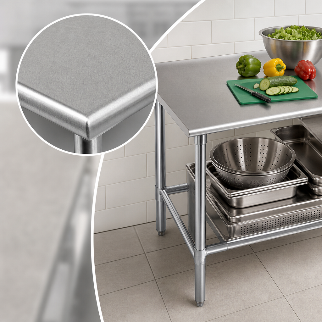 16-Gauge 304 Stainless Steel Top