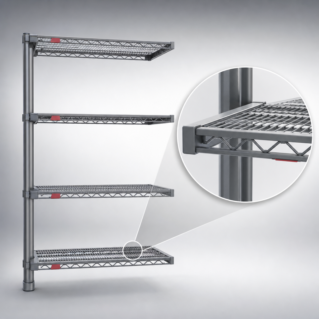 Patented QuadTruss® Wire Shelves