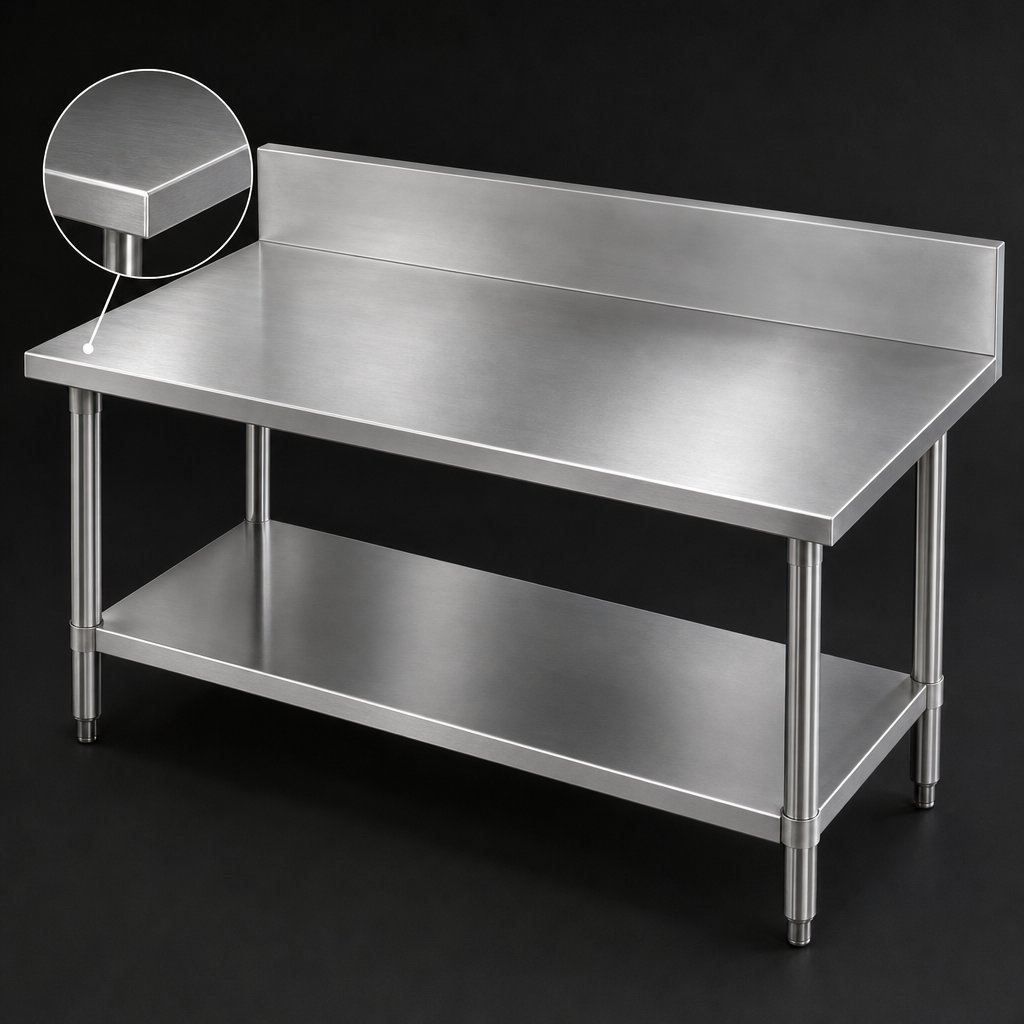 14-Gauge 304 Stainless Steel Top