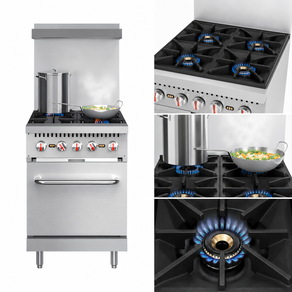 Four Open Burners