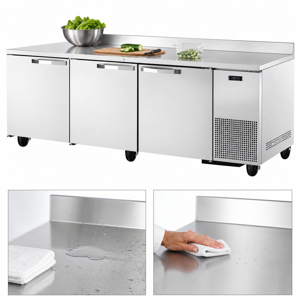 Stainless Steel Worktop with Rear Splash