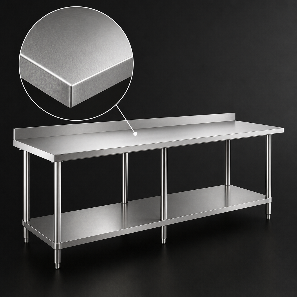 18-Gauge 304 Stainless Steel Top