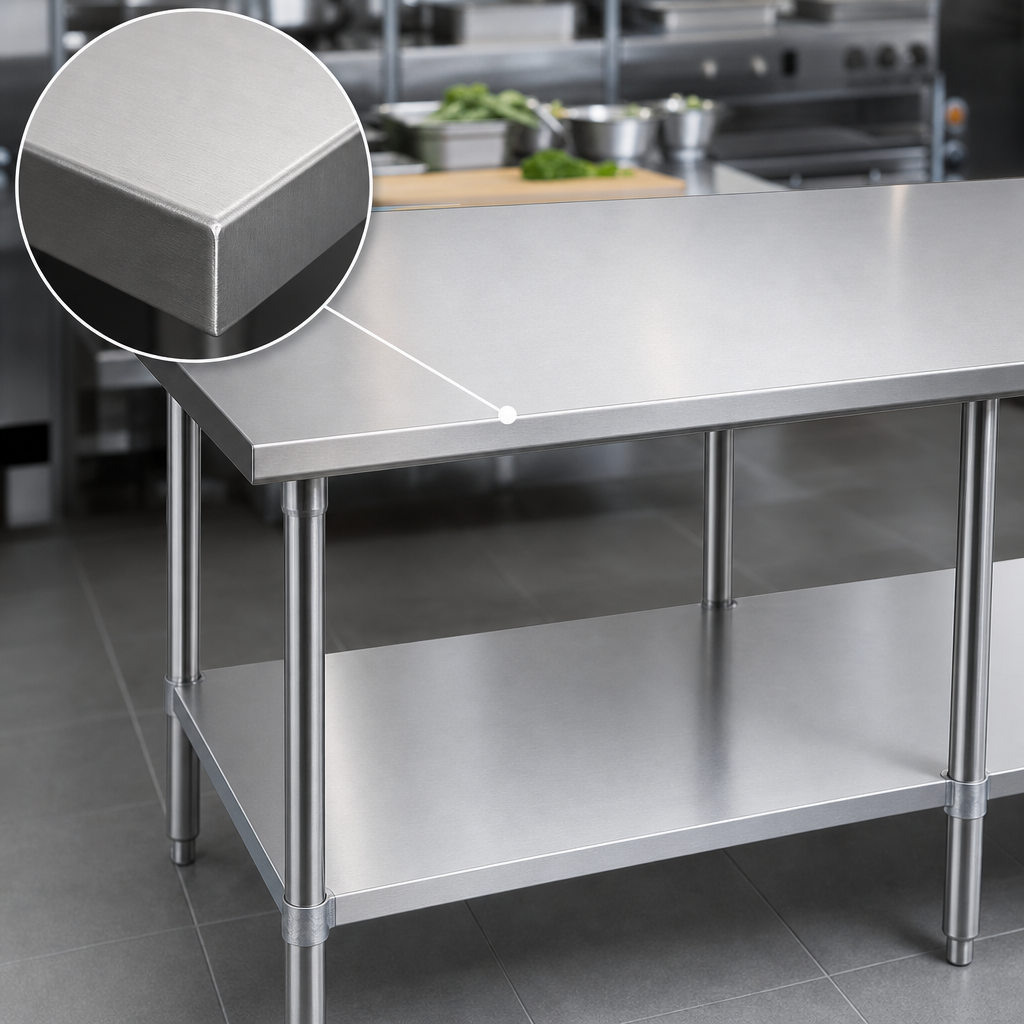 14-Gauge 304 Stainless Steel Top