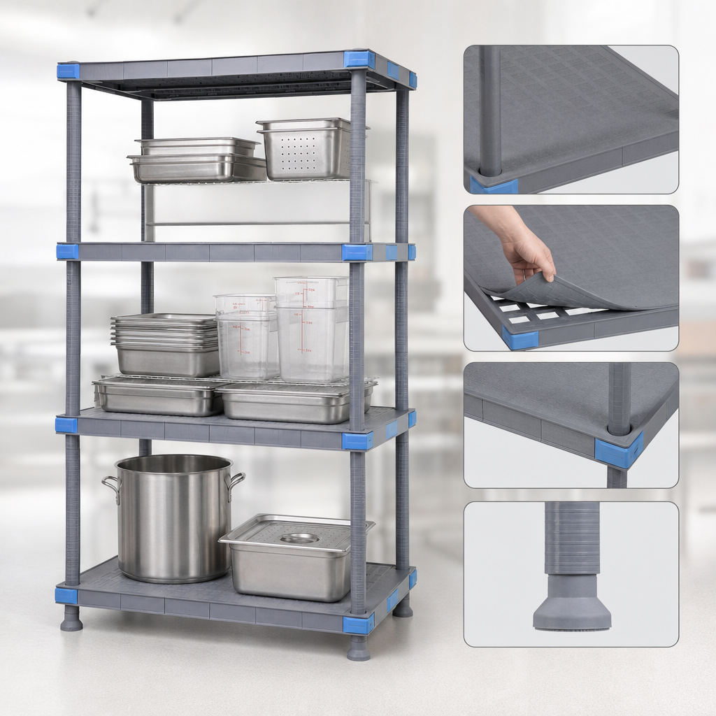 Four Solid Shelves