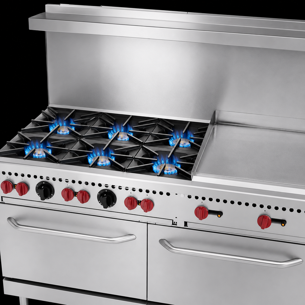 Six Open Burners