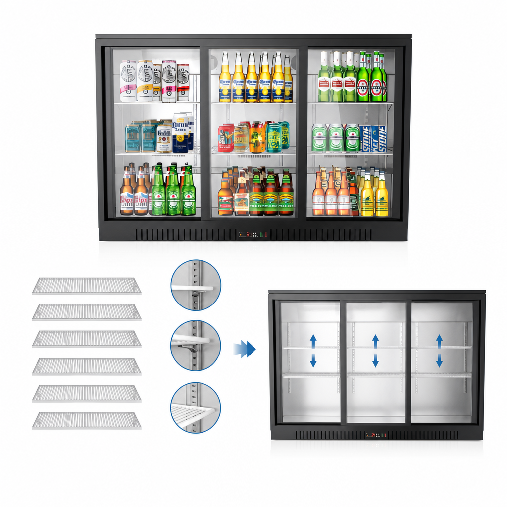 Six Adjustable, Removable Shelves