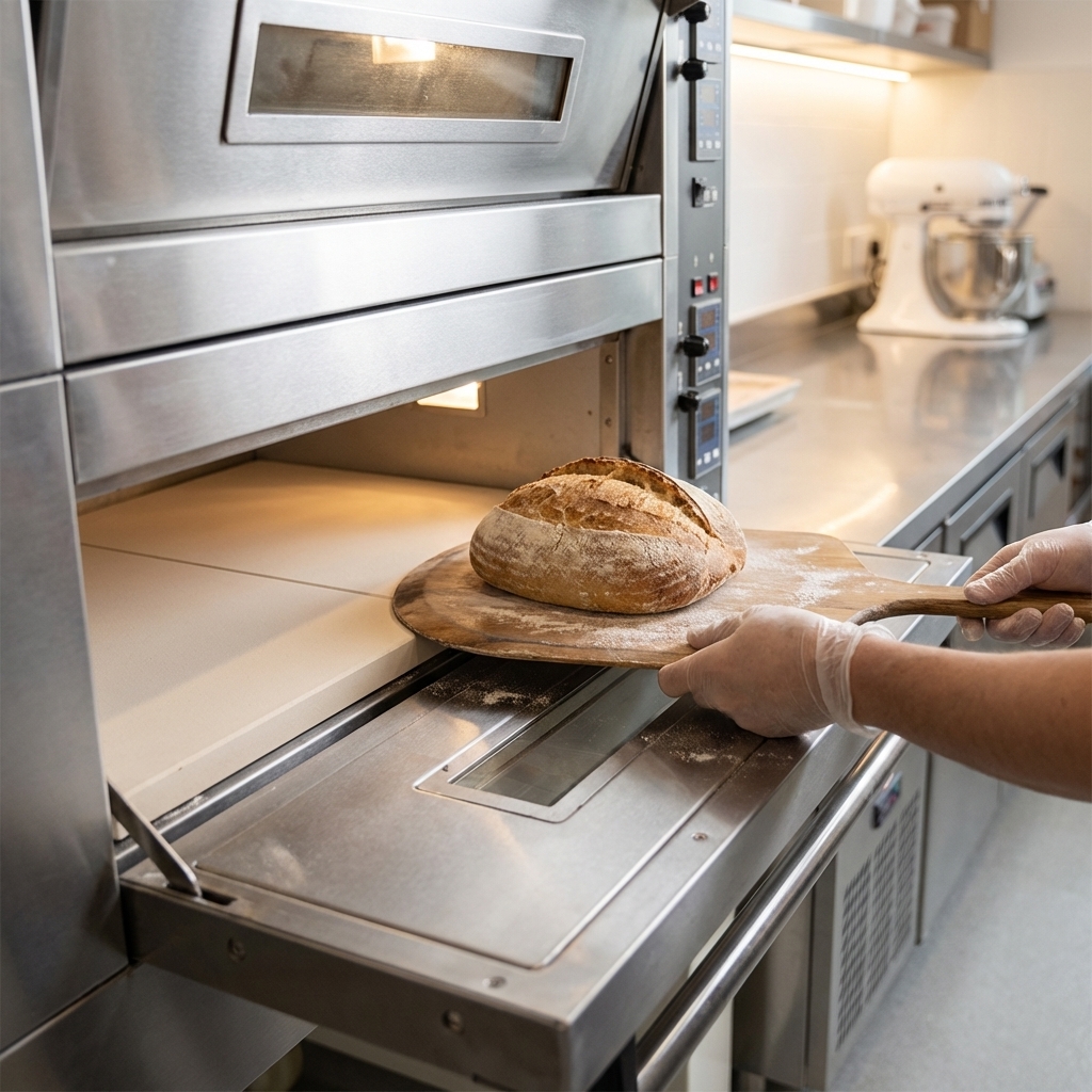 Achieve perfectly consistent, high-quality baked goods with the ABSEDO-282's solid ceramic stone hearths, engineered for superior heat distribution.