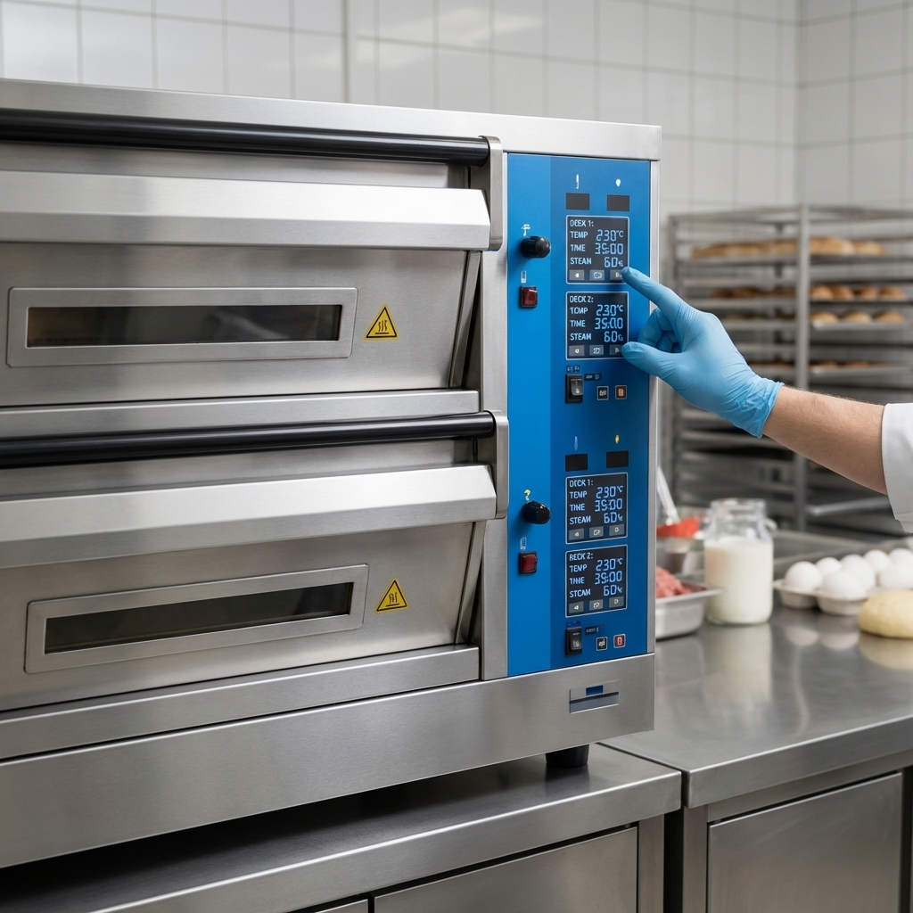 Precisely adjust top and bottom heat, bake time, and and steam timing with the intuitive, easy-to-read digital controls on each deck.