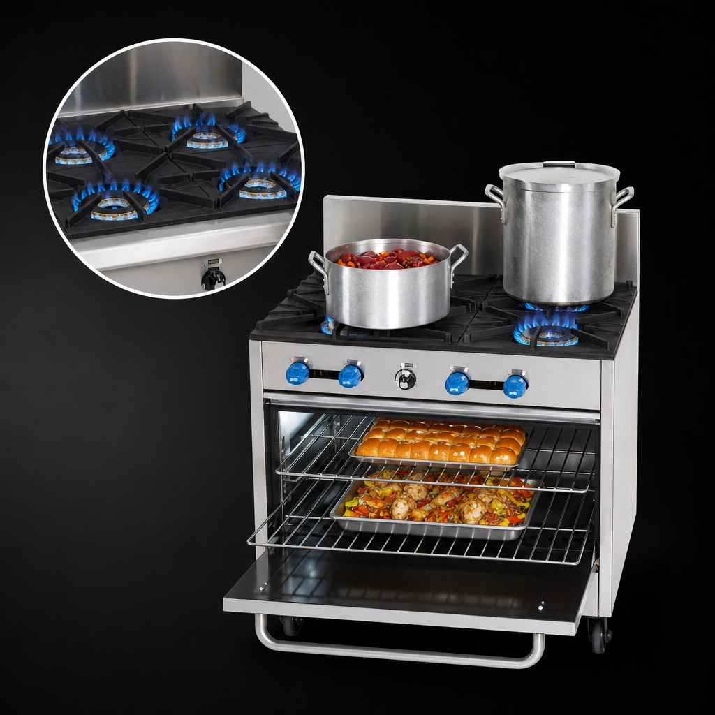 Four Open Top Burners