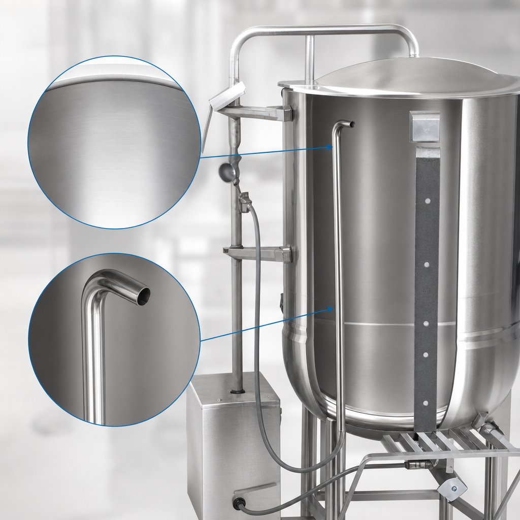 304 Stainless Steel Liner and Draw-Off Tube