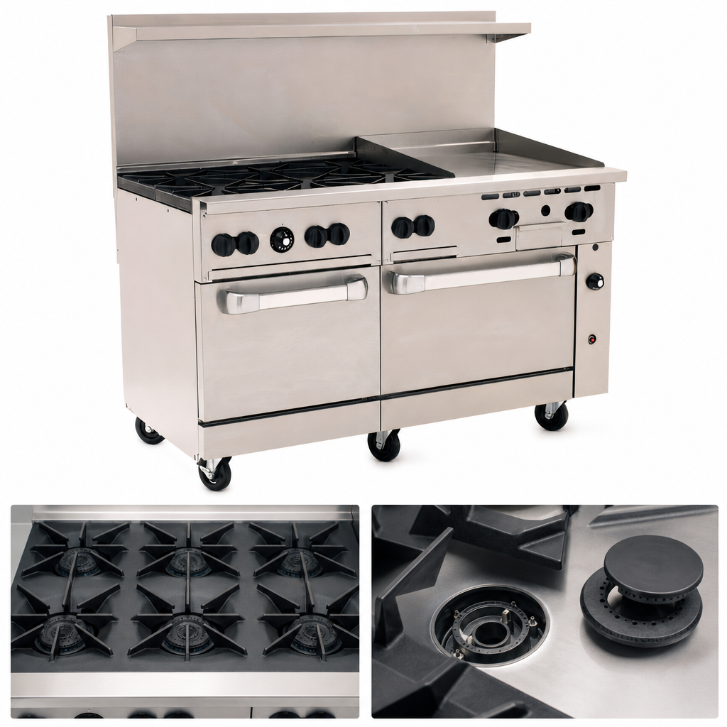 Six Open Burners