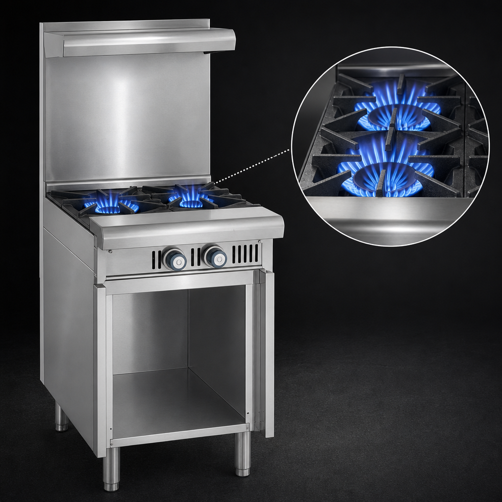 Two Open Burners