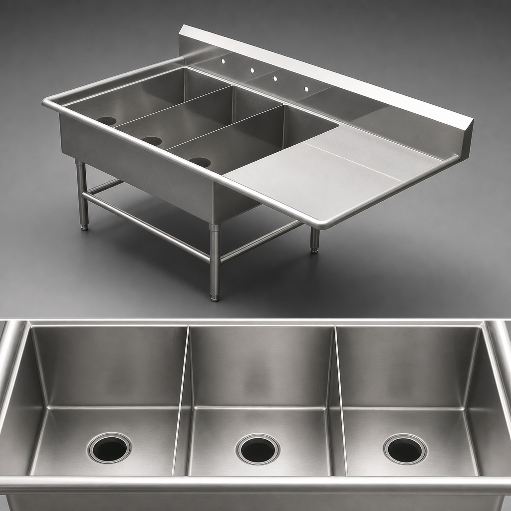 Three-Compartment Basin