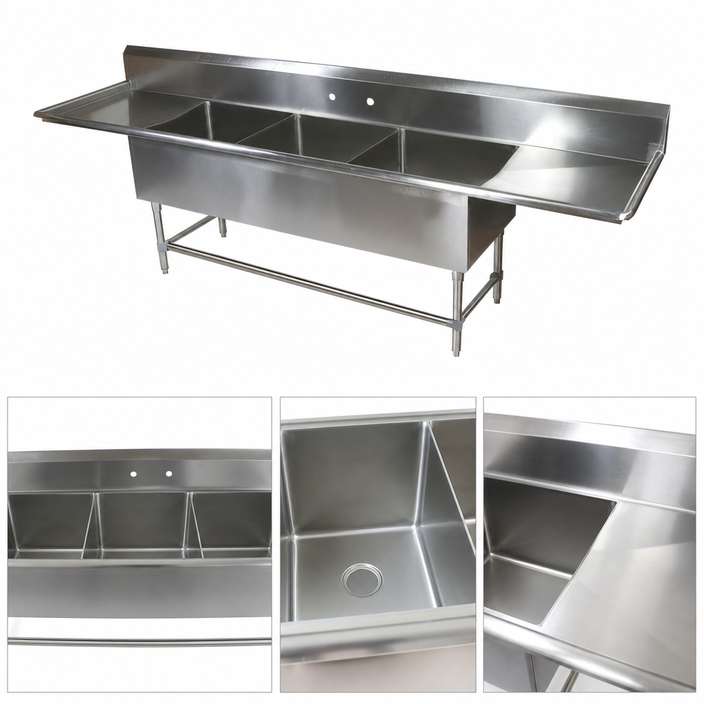 Three Compartment Sink Layout